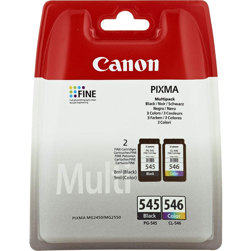 Canon PG-545/CL-546 M/Y/C/BK (Pack couleur et noir)