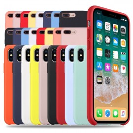 Coque iPhone X/XS Silicone LUXE - Gris