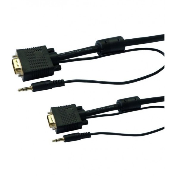 Câble VGA PC/Moniteur + Audio - 1m