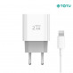 Chargeur secteur 2 USB 12W TOTU + 1 câble lightning - C90