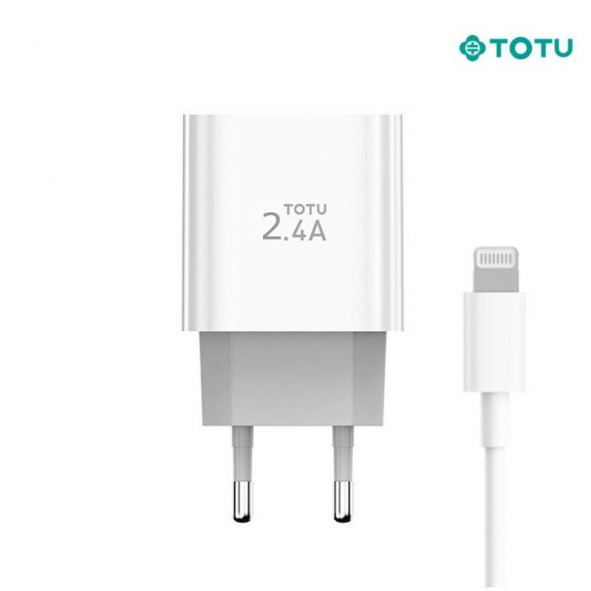 Chargeur secteur 2 USB 12W TOTU + 1 câble lightning - C90