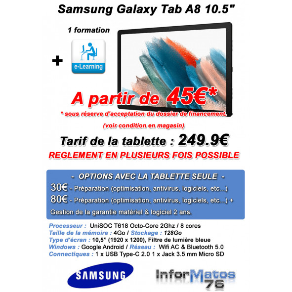Samsung Galaxy Tab A8 10.5 128 Go - C6
