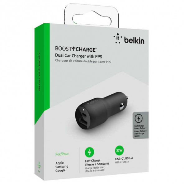 Chargeur voiture allume cigare 37W avec PPS BELKIN - C90