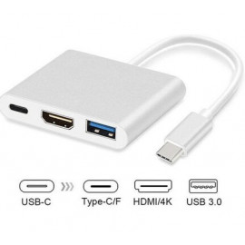 Adaptateur USB 3 Type C vers HDMI + HUB USB Maclean MCTV-840 - C42