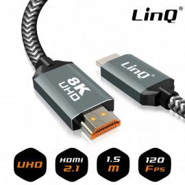 Câble HDMI 8K Nylon Tressé 1.5m LinQ HD8K16 - C108