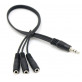 Câble Audio Jack 3.5mm Mâle / 3 Jack 3.5mm Femelles Nylon Tressé 30cm LinQ M1F3 - C108