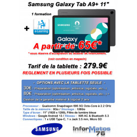 Samsung Galaxy Tab A9+ 11" SM-X210 128 Go Graphite Wi-Fi - C44