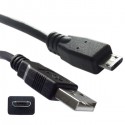 Câble Micro USB vers USB Mâle - 1.8m