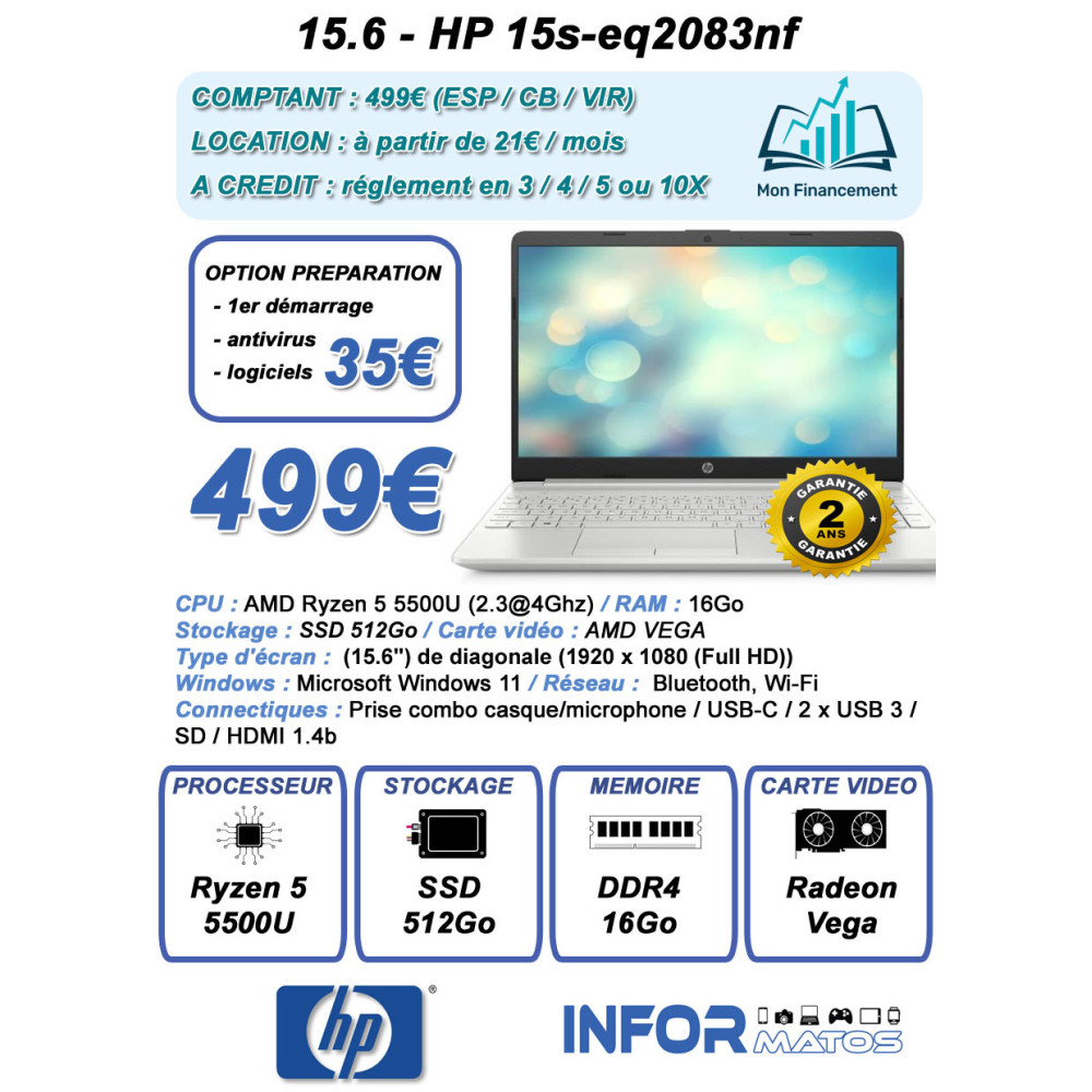 15.6 - HP 15s-EQ2083nf - DIS 15.6 - HP 15s-EQ2083nf - DIS