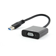 Câble Convertisseur CableXpert USB-A vers VGA MF 15cm (Noir) - AB-U3M-VGAF-01 - 1FO