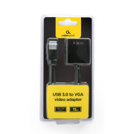 Câble Convertisseur CableXpert USB-A vers VGA MF 15cm (Noir) - AB-U3M-VGAF-01 - 1FO