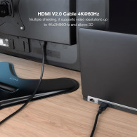 3m - HDMI 4K 2.0 Nanocable M/M (Noir) - 1FO