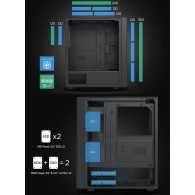 Boitier Moyen Tour ATX Xigmatek Hero II Air RGB (Noir) - EN41655 - 1FO
