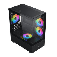 µATX Xigmatek Alphard M RGB avec panneaux vitrés (Noir) - EN44526 - 1FO