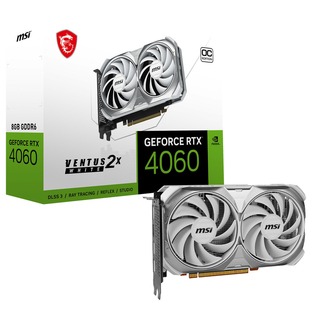 MSI GeForce RTX 4060 VENTUS 2X WHITE 8G OC - ACA MSI GeForce RTX 4060 VENTUS 2X WHITE 8G OC - ACA