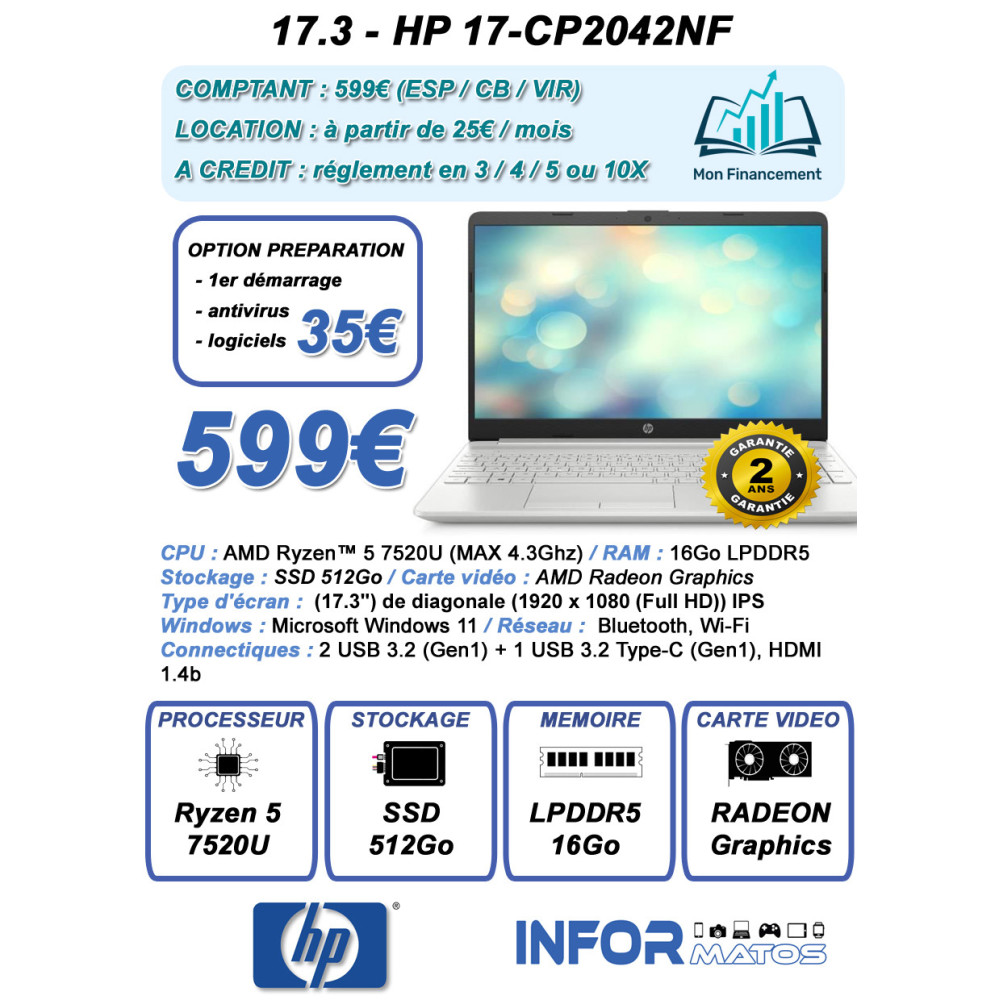 17.3 - HP 17-CP2042NF - DIS 17.3 - HP 17-CP2042NF - DIS