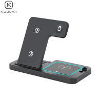 Support de Charge sans Fil pour Smartphone Kuulaa Z80 4 en 1 Noir - MOB