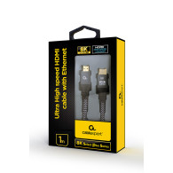 1m - HDMI 8K CableXpert Select Plus 2.1 MM (Noir/Gris) - 1FO