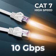 1m - Câble réseau RJ45 Catégorie 7 S-FTP Droit Nanocable (Gris) - 1FO