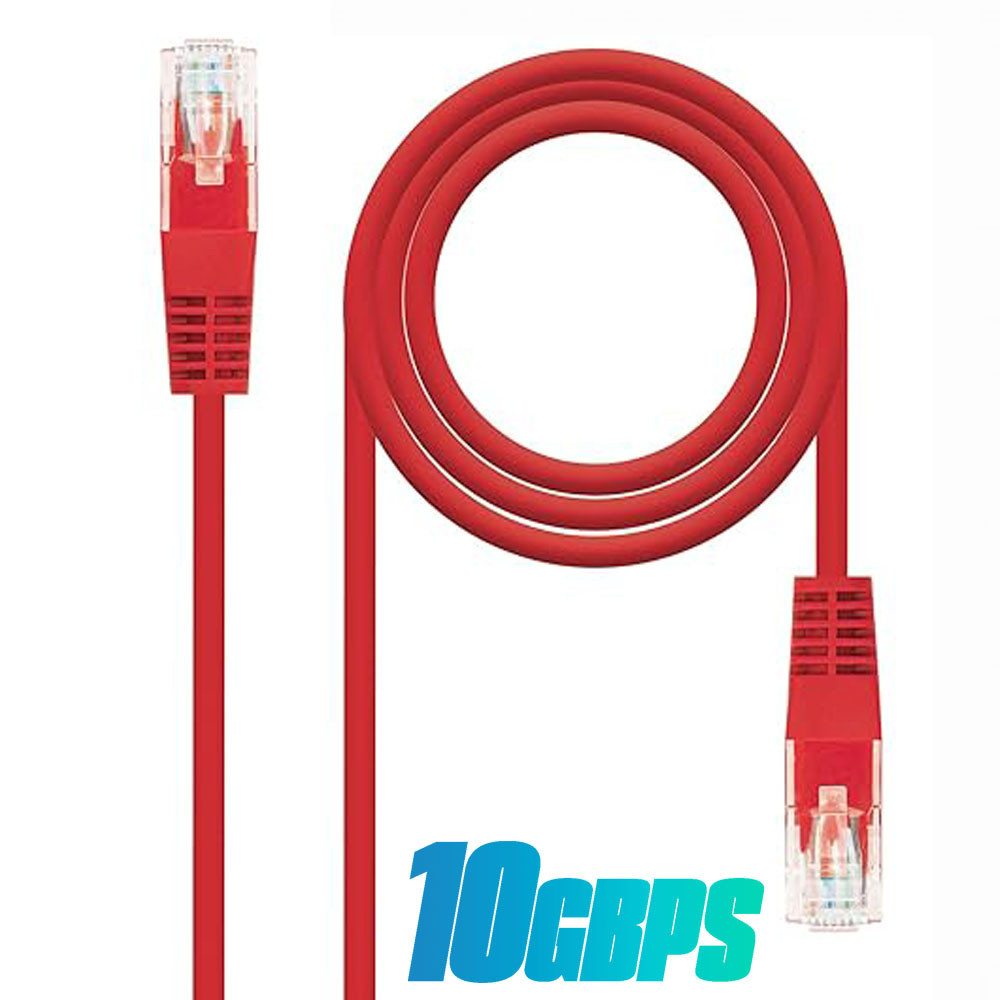 2m - Câble réseau RJ45 Catégorie 7 S-FTP Droit Nanocable (Rouge) - 1FO 2m - Câble réseau RJ45 Catégorie 7 S-FTP Droit Nanocable (Rouge) - 1FO