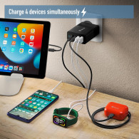 100W - Chargeur secteur NGS Bud 2x USB-C + 2x USB-A - BUD100W - 1FO