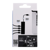 Hub USB-C 3.0 T'nB- 4 ports (Noir) - TCHUB4USBC - 1FO