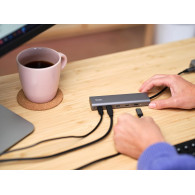 Hub USB-C 3.2 Trust Halyx - 5 ports (Argent) - 25136 - 1FO
