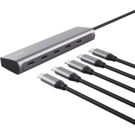 Hub USB-C 3.2 Trust Halyx - 5 ports (Argent) - 25136 - 1FO