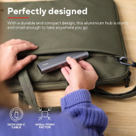 Hub USB-C 3.2 Trust Halyx - 5 ports (Argent) - 25136 - 1FO