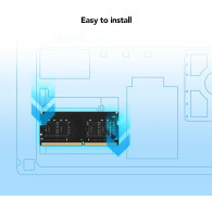 16Go DDR4 Lexar 3200Mhz (Noir) - LD4AS016G-B3200GSST SODIMM - 1FO