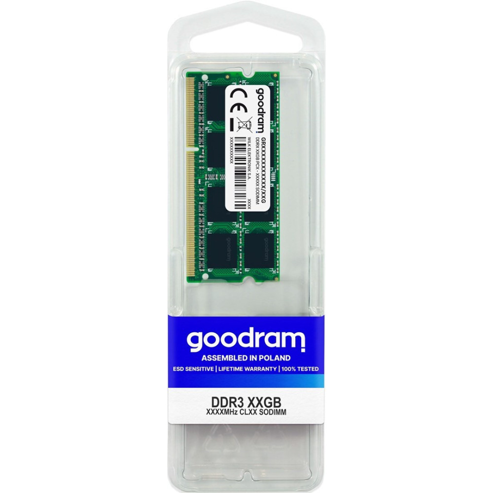 4Go Goodram PC3-12800 SODIMM DDR3 (1600MHz CL11 512×8 1,35V) GR1600S3V64L11S/4G - MOB 4Go Goodram PC3-12800 SODIMM DDR3 (1600MHz CL11 512×8 1,35V) GR1600S3V64L11S/4G - MOB
