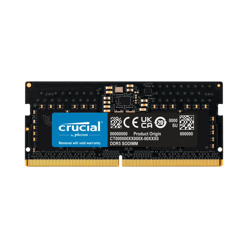 16Go DDR5 Crucial 5600Mhz (noir) - CT16G56C46S5T SODIMM - ACA 16Go DDR5 Crucial 5600Mhz (noir) - CT16G56C46S5T SODIMM - ACA