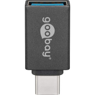 Adaptateur USB 3.0 Type C Goobay vers USB Type A OTG (Gris) - 56621 - 1FO