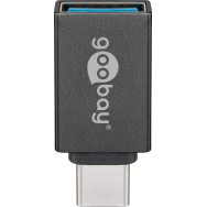 Adaptateur USB 3.0 Type C Goobay vers USB Type A OTG (Gris) - 56621 - 1FO