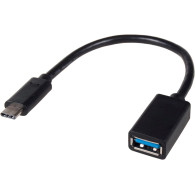 Adaptateur Maclean USB Type-C Vers USB 3.0 AF (Noir) - MCTV-843 - 1FO