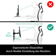 Support écran à poser Arctic Z1 Basic de 13" à 43" (15kg max) - AEMNT00039A - 1FO