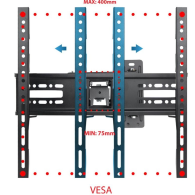 Support écran mural Esperanza Atlas de 26" à 70" (45kg max) - ERW016 - 1FO