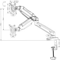 Support écran à poser Maclean MC-860 de 13" à 27" (8kg max) - MC-860 - 1FO