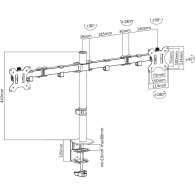 Support Double-écran à poser Maclean MC-884 de 17" à 32" (16kg max) - MC-884 - 1FO
