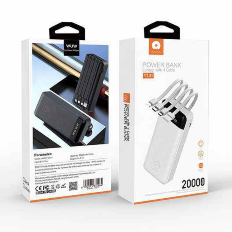 PowerBank 20000mAh WUW Y131 (Blanc) - LCDP PowerBank 20000mAh WUW Y131 (Blanc) - LCDP