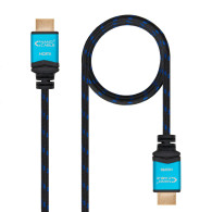 10m - HDMI 4K 2.0 Nanocable M/M (Noir/Bleu) - 1FO