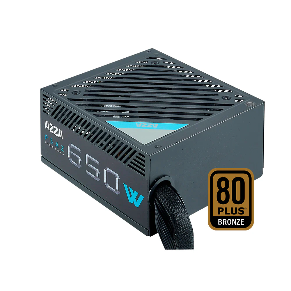 Alimentation ATX Azza PSAZ Bronze - 650W (Noir) - PSAZ-650W - 1FO