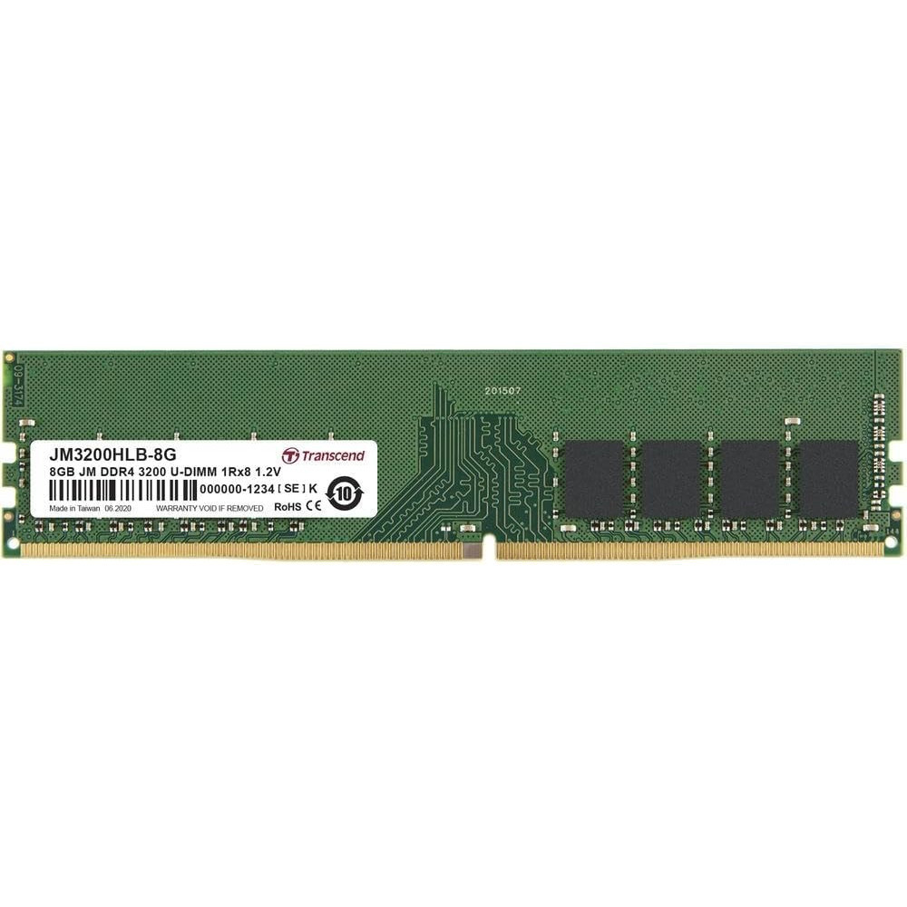 8Go DIMM DDR4 Transcend JetRam 3200Mhz (Vert) - JM3200HLB-8G - 1FO 8Go DIMM DDR4 Transcend JetRam 3200Mhz (Vert) - JM3200HLB-8G - 1FO