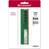 8Go DIMM DDR4 Transcend JetRam 3200Mhz (Vert) - JM3200HLB-8G - 1FO