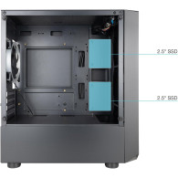 Boitier Mini Tour Micro ATX TooQ Seizure TQGCC901-B RGB avec panneau vitré (Noir) - TQGCC901-B - 1FO