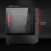 Boitier Mini Tour Micro ATX TooQ Seizure TQGCC901-B RGB avec panneau vitré (Noir) - TQGCC901-B - 1FO