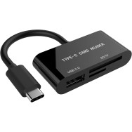 Lecteur de Cartes externe Gembird USB-C 3.0 (Noir) - UHB-CR3-02 - 1FO
