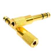 Adaptateur Audio 6.5mm mâle à 3.5mm femelle pour Casque / Jack / Microphone - Doré - LCDP