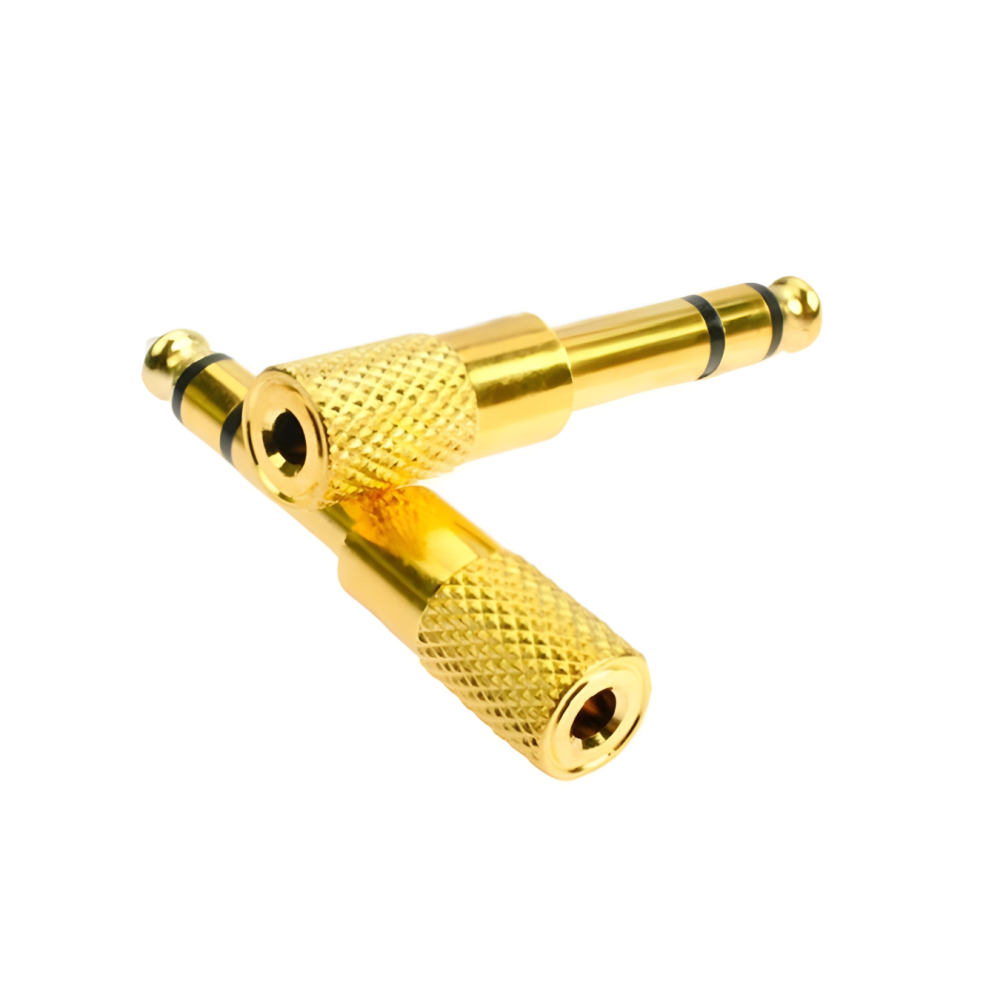 Adaptateur Audio 6.5mm mâle à 3.5mm femelle pour Casque / Jack / Microphone - Doré - LCDP Adaptateur Audio 6.5mm mâle à 3.5mm femelle pour Casque / Jack / Microphone - Doré - LCDP