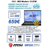 15.6 - MSI Modern 15 B7M - ZON